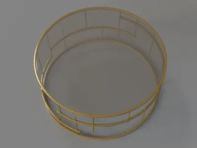 Tiffany Coffee Table Gold 3D model
