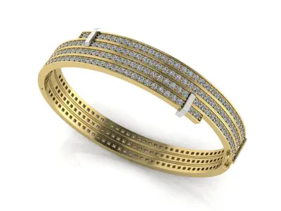 Luxury Diamonds Bracelet 3D print model