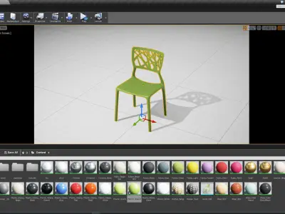 Viento Dining Chair UE4 3D model