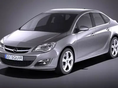 Opel Astra Sedan 2015 VRAY 3D model