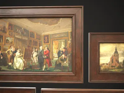 Vintage Picture and Photo Frames Set Low-poly 3D model