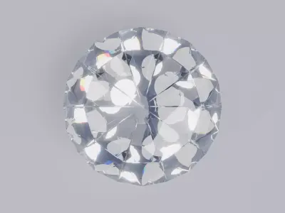 Round Diamond Ideal Cut 3D model