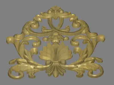Ornate gold design 3D model