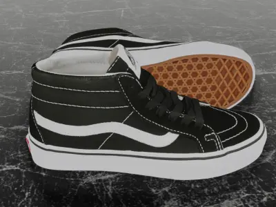 VANS UY SK8 MID REISSUE V 3D SHOES Low-poly 3D model