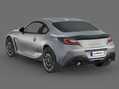 Subaru BRZ 2022 Low-poly 3D model