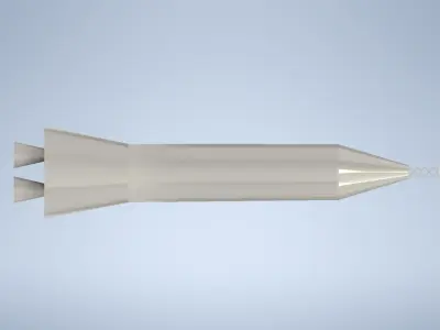 Basic-Cartoony Rocket Easily Customizable  Low-poly 3D model