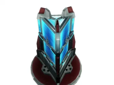 Force field generator 01 sci-fi Low-poly 3D model
