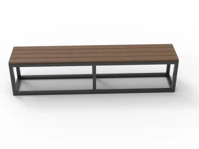 BENCH 01 Low-poly 3D model
