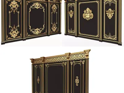 Boiserie Classic Panels Collection Low-poly 3D model
