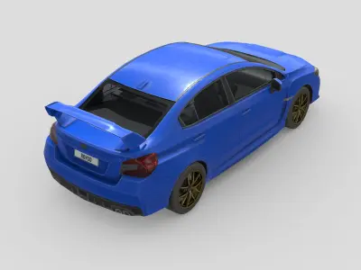 Subaru Impreza WRX STI 2015 Low-poly 3D model