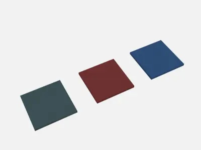 Rubber tiles 500x500x30 Low-poly 3D model