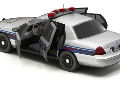 Car Police 5 Low-poly 3D model