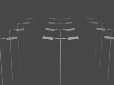 Urban street light 3D MODEL Low-poly 3D model