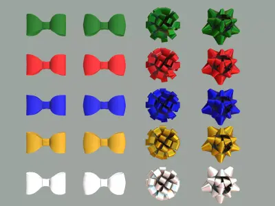 Gift Bow pack  3D model