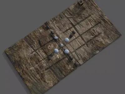 Medieval  Board Game Free low-poly 3D model