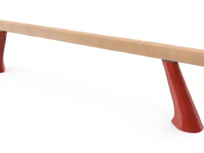 Olympic Balance Beam Low-poly 3D model