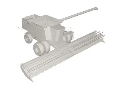 Combine Industrial vehicle 3D model