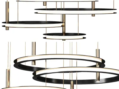Ring chandeliers GEDEON lamps 3D model