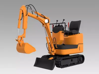 Mini excavator  3D model