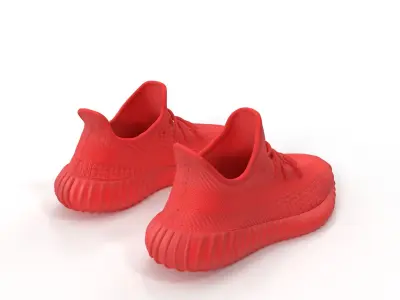 Adidas Yeezy 350 Red 3D model