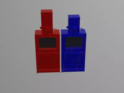 Newspaper box Free 3D model