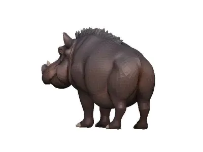 Hippotamus Low-poly 3D model