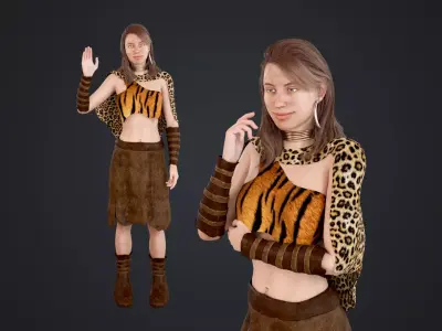 Hominid Low-poly 3D model