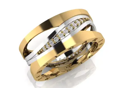 bvlgari ring Free 3D print model