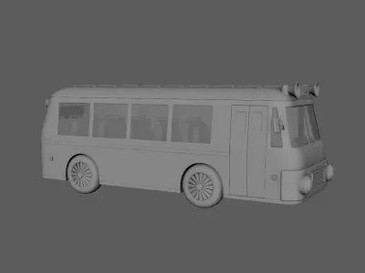 Bus cartoon 3D model by LisaDo