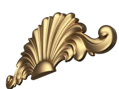 Shell Carved 04 Low-poly 3D model