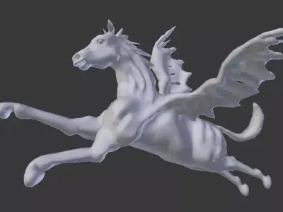 pegasus rigged 3D model