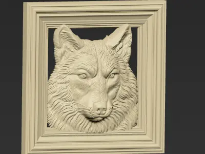 Wolf Head A25 3D print model