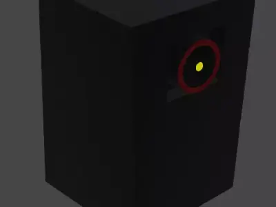 speaker 3d model box with light Low-poly 3D model