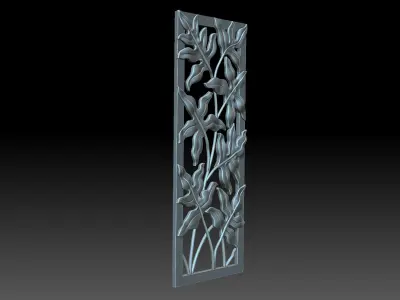 Flowers panel 3D print model