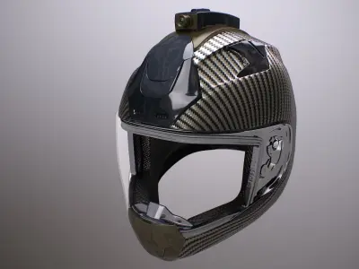 Motorcycle Helmet Low-poly 3D model