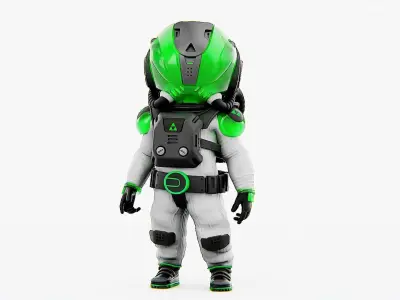 TOON ASTRONAUT F-E  Rigged for Unreal Engine - Unity - MIXAMO 3D model