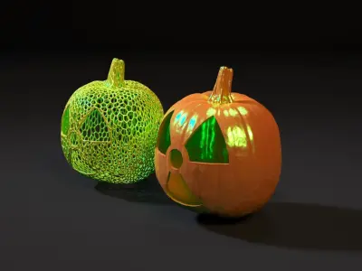Radioactive pumpkin 3D print model