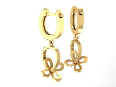 Flower Earrings 3D print model