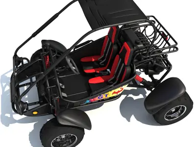 Red Seat Off Road Buggy HammerHead 3D model