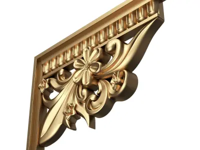 Stair Brackets 06 Low-poly 3D model