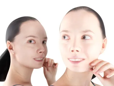 Pretty woman in a swimsuit 03 Low-poly 3D model