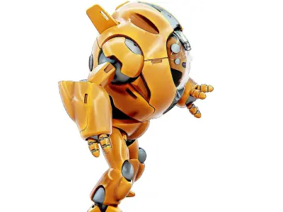 ASTRONAUT BOTV-3000 B Rigged for Unreal Engine - Unity - MIXAMO 3D model