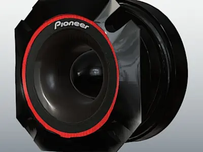 Pioneer Pro Series Bullet Tweeter - High Poly Free 3D model