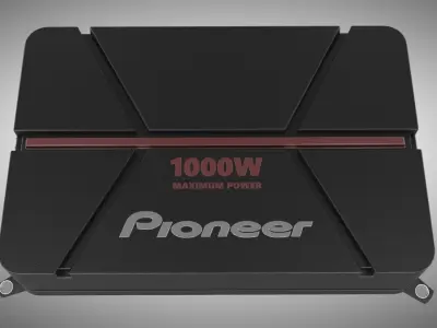 amplifire power amplified car stereo amplifier Low-poly 3D model