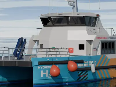 Windcat Workboats Low-poly 3D model
