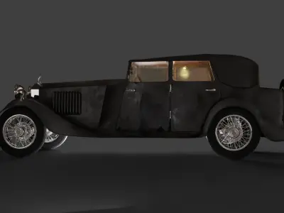 Antiqe car - Game Ready Low Poly Model Low-poly 3D model