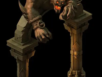 Stone Funeral Place - Sculpture 3D model