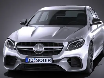 Mercedes E63 AMG 2017 3D model