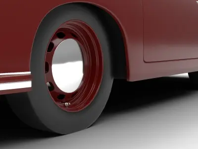 Porsche 356 1300 1952 3d model 3D model