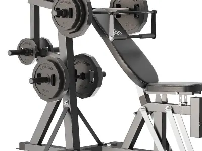 Olympic Leverage Home Gym 3D model